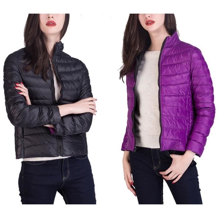 doudoune mauve femme