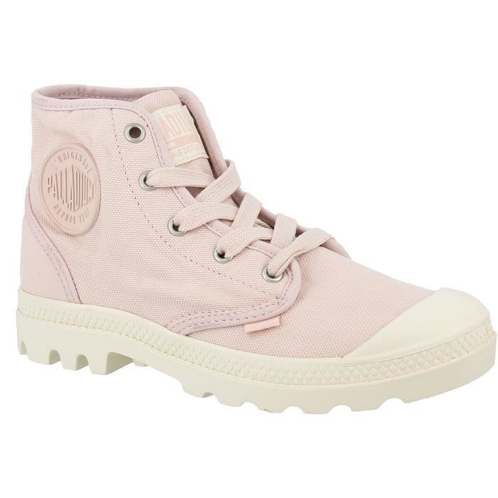 Baskets montantes - PALLADIUM US PAMPA Rose pale - Cdiscount Chaussures