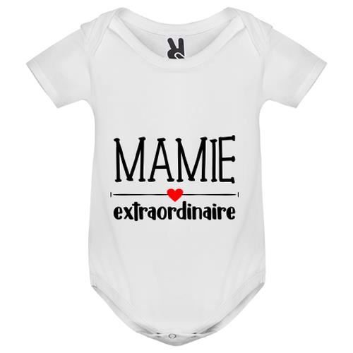 Body Bébé Tonton Ben - 'Bonne Nuit Maman, Bonne Nuit Papa' - Blanc - Fait Main En France