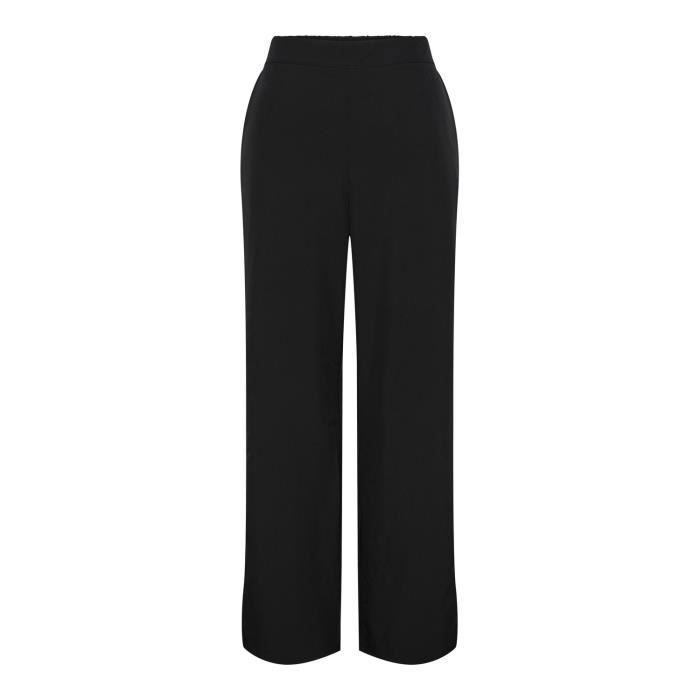 Pantalon femme Pieces Gurla Hw - Noir - Taille haute - Coupe régulière