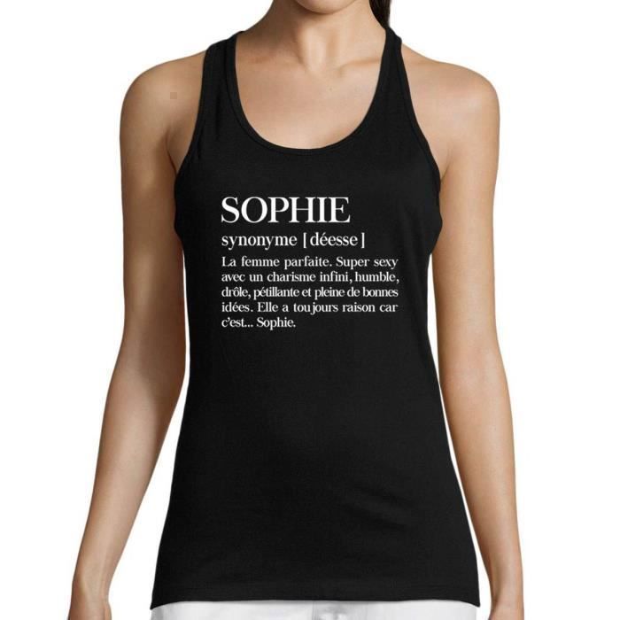 Sophie Débardeur Femme Prénom Définition Humour Noir Cdiscount Prêt