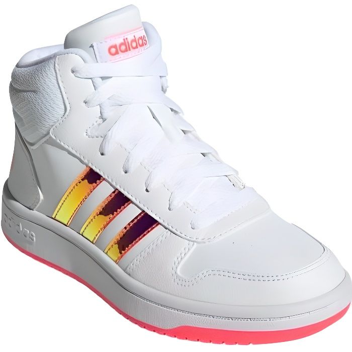 CHAUSSURES DE GYM ADIDAS HOOPS MID 2.0 K FW7610 BLANC POUR FILLE
