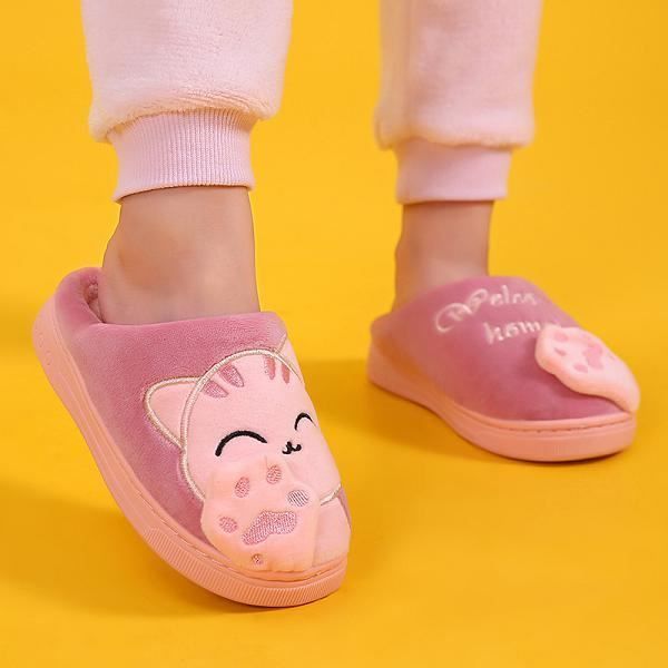 zicai Emoji Peluche Pantoufles Pantoufle de Dessin Anim/é pour Les Gar/çons Fille Femmes Hommes Chaussures de Maison dhiver Int/érieur Slippers Taille 35-44