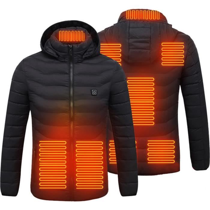 SURENHAP Blouson Jacket homme/femme chauffant électrique USB d'hiver 8  zones Noir - Cdiscount Prêt-à-Porter