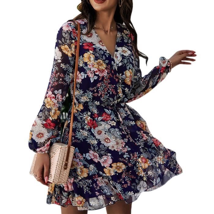 Robe courte femme manche longue online