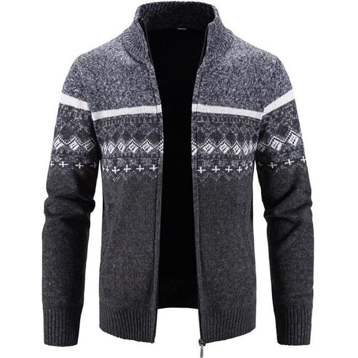 Classic Series - Gilet Zippé A Col Montant Georges 6742 Noir - Ryses
