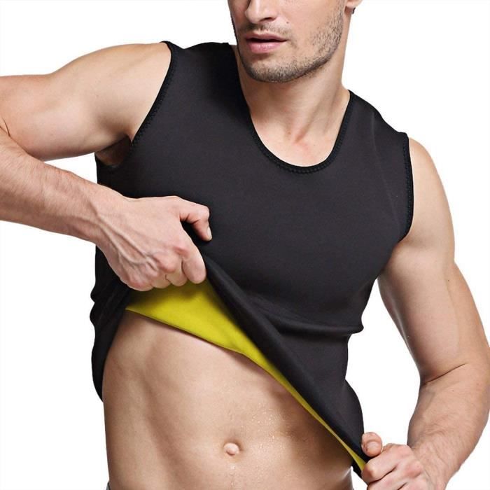 Fitness T-Shirt pour Homme Sport Débardeur Minceur Debardeur Sudation Body  Shaper pour la Musculation, Le Cardio, l'endurance