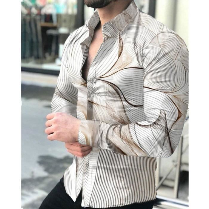 Chemise imprimée homme cheap