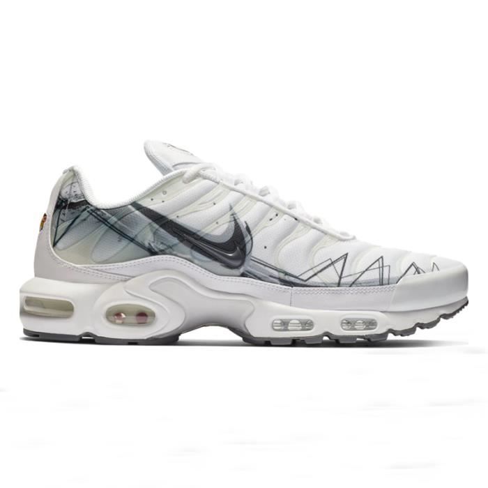 Baskets NIKE AIR MAX PLUS TN TXT Homme Blanc Blanc - Cdiscount Chaussures