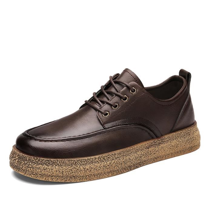 DIGEL Stan Chaussures D'Affaires Homme Marron - Pointure 46 Cuir Confort Semelle Antidérapante