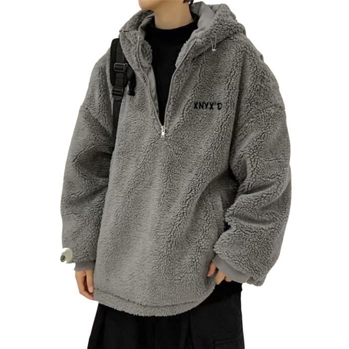 Sweat à Capuche Enfant Hiver - Manches Longues, Poche, Couleur Unie, Fille Et Garçon