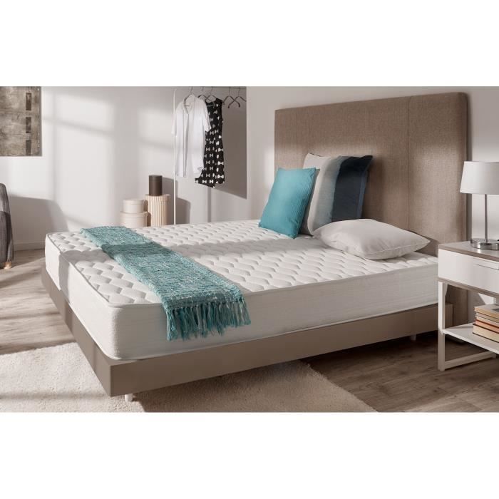 matelas sensotex 80 x 190 cm mousse hr multicouches reversible face ete hiver regulation thermique optimale 7 zones cdiscount maison