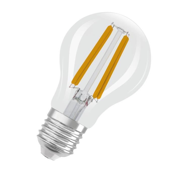 Lampe LED OSRAM - Classe énergétique A - Blanc - E27 - Gradable - Durée de vie 30000 heures Lampe LED OSRAM - Classe énergétique A - Blanc - E27 - Gradable - Durée de vie 30000 heures