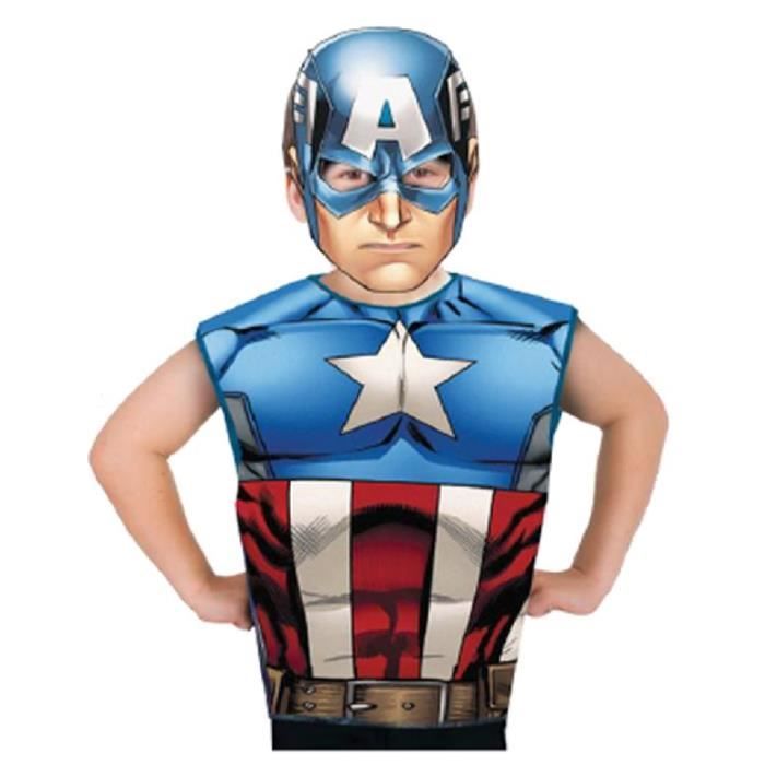 Déguisement Captain America - Rubies - Party pack - Enfant 3 ans - Avengers  - Intérieur - Cdiscount Jeux - Jouets