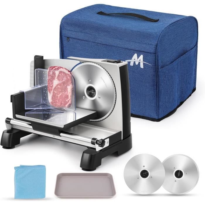 TRANCHEUSE ÉLECTRIQUE TRANCHEUSE à Jambon 190 mm 80-120 tr/min en Inox EUR 63,06 - FR
