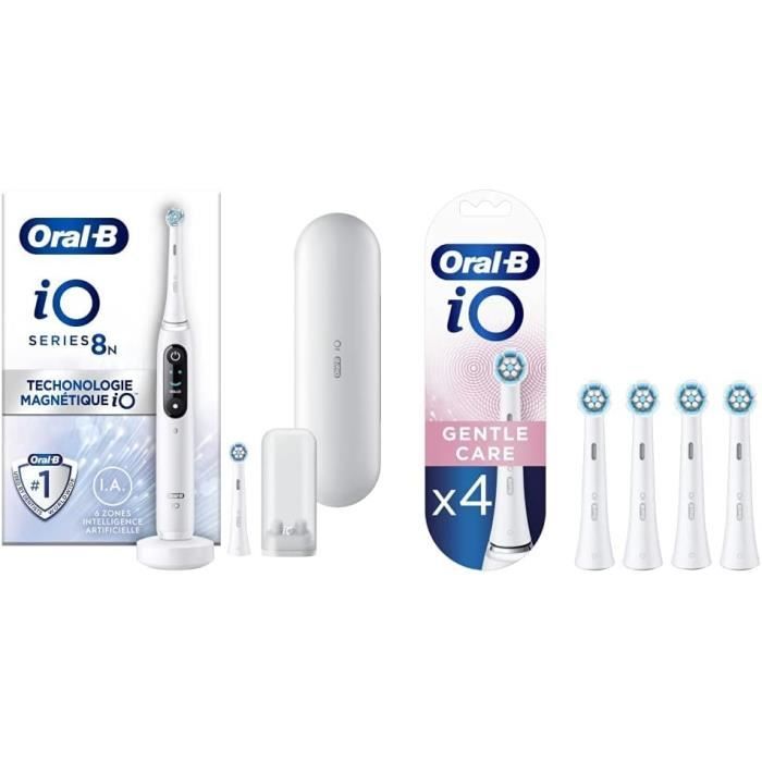 Pack De 2 Têtes De Rechange Oral-B IO Gentle Care - Pour Brosse à Dents électrique - Fabriqué En Allemagne
