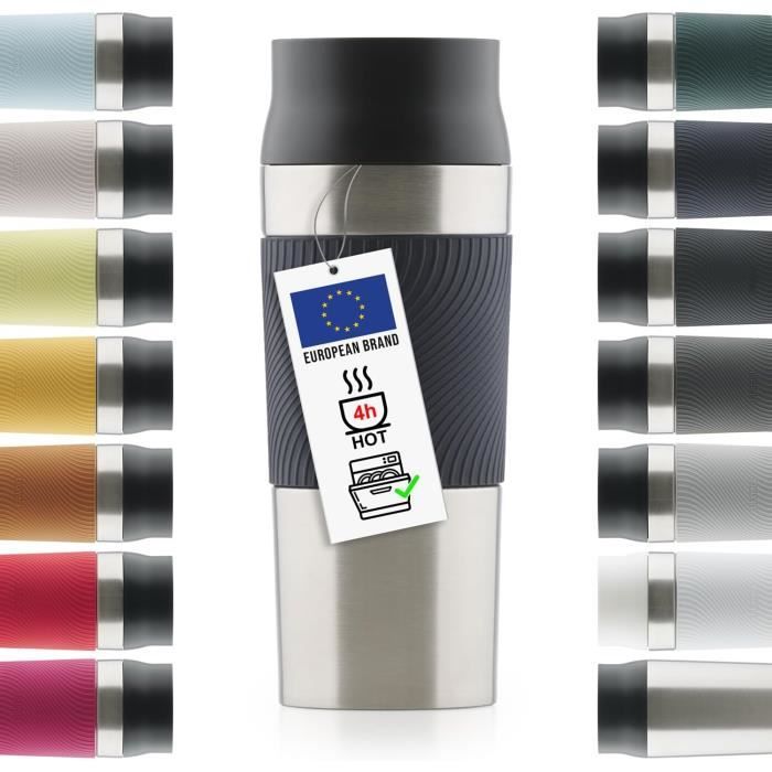 GLEKGLEK Mug Isotherme Chat 510 Ml - Garde Boissons Chaudes Ou Froides, Design Mignon, Parfait Pour Voyages