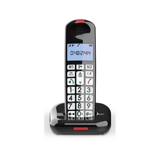 téléphone DECT sans fil pour Senior SCHNEIDER GMSCDECT100BLK - vue 2