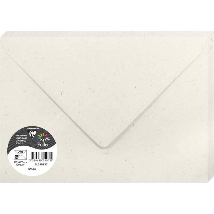 5320C - Paquet De 20 Enveloppes Gommées - Format 7,5X10Cm - 120G-M²