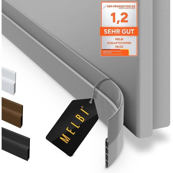 Joint De Porte En TPE De Qualité Supérieure Pour Portes De Chambre Contre Les Courants D'air En 2 Composants (10 M, Gris