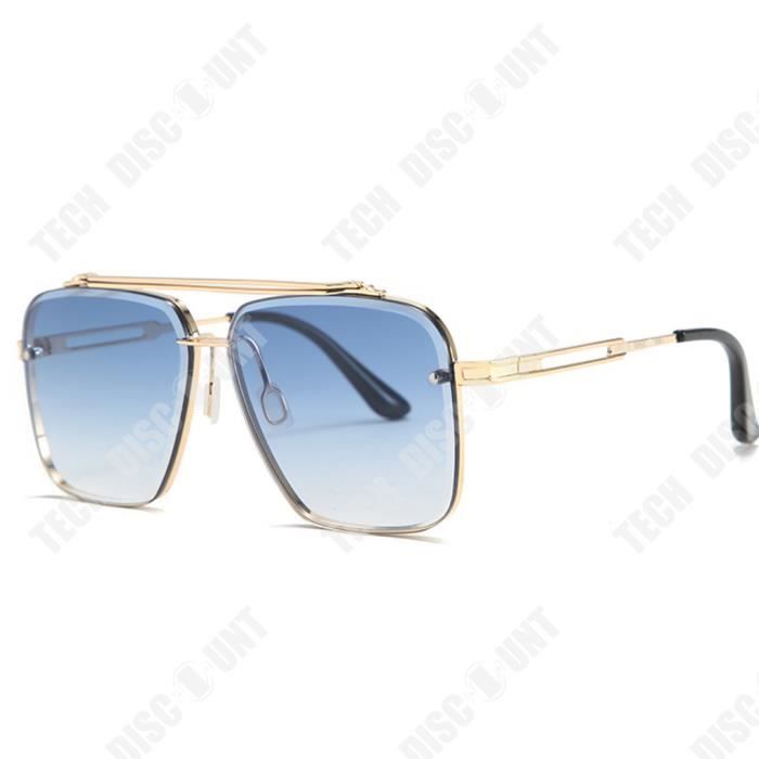 Lunettes De Soleil J.F. Rey JF2754 - Monture Métal Bleu Épais Style Rétro