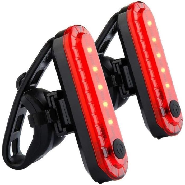 Garneck Feux De Vélo LED Rechargeables - Avant Et Arrière Puissants, Étanches Avec 160° D'Éclairage Pour Sécurité Nocturne