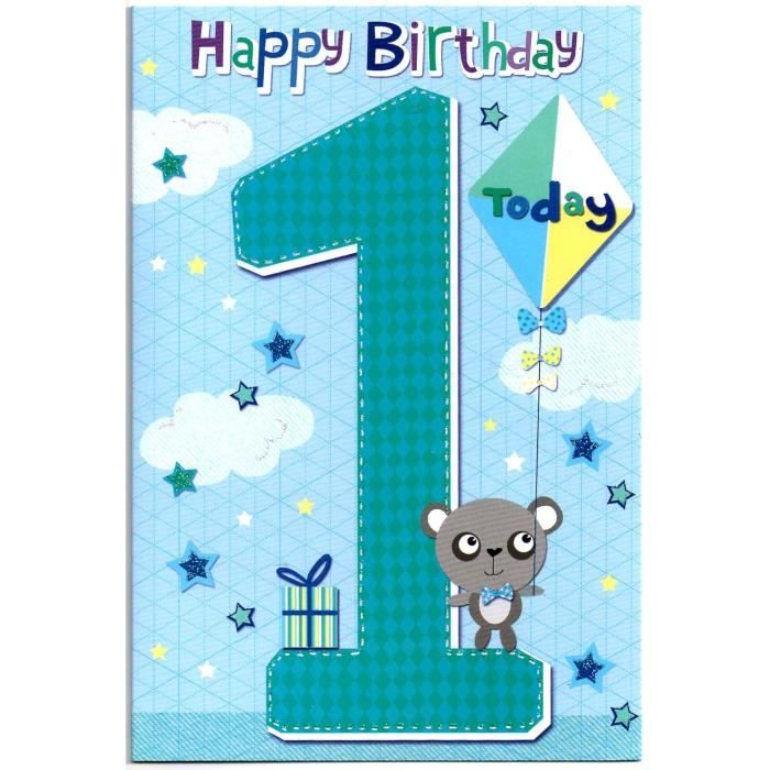 Carte D'Anniversaire Pour Un (1) An Old Boy – Gratuit 1Ère Classe Post ...