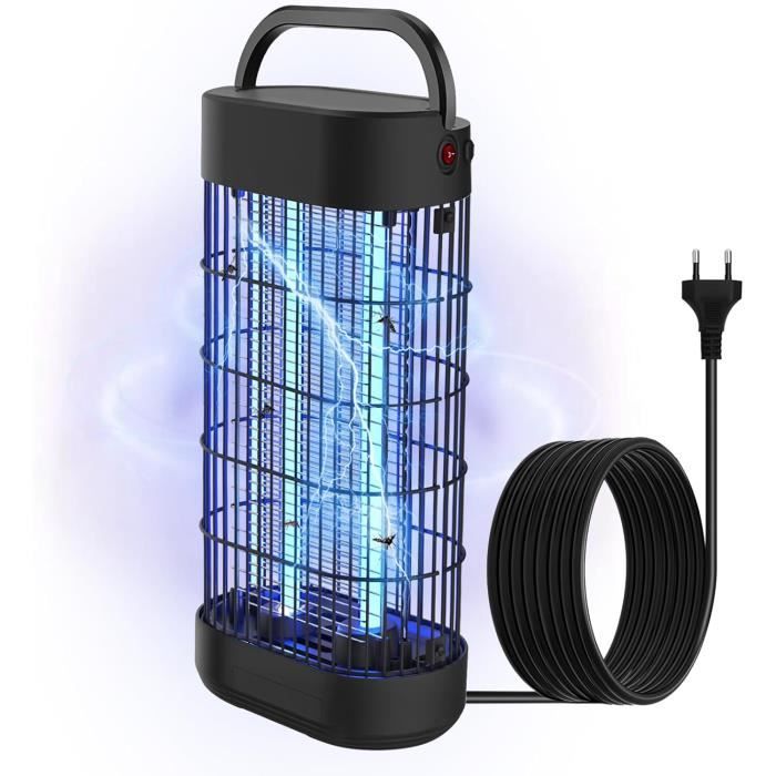Lampe Anti-moustique électrique NIIYOCA - 6W / 1000V, UV 365 Nm, Câble 2 M, Plateau Collecteur - Pour Intérieur, Chambre, Cuisine