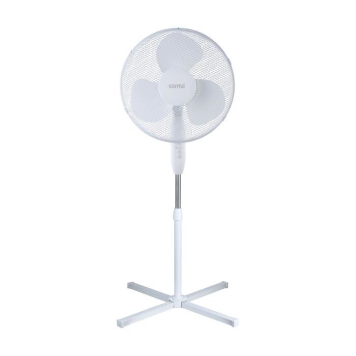 Ventilateur sur pied croix 40cm 40w blanc - VARMA - Sur pied - Puissance électrique 40w - Dimensions 40cm - Varma