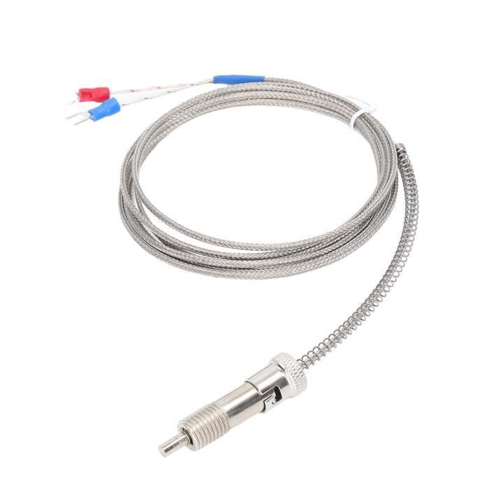 Thermocouple Type K - Sonde Filetée M8, Longueur 150 Mm - Câble 5 M - Plage 0-400°C - Pour Contrôle De Température - 9