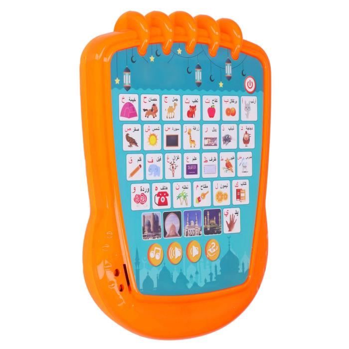 Machine Éducative Arabe Enfant – 28 Lettres, 10 Chiffres – Livre Électronique Audio – Jaune