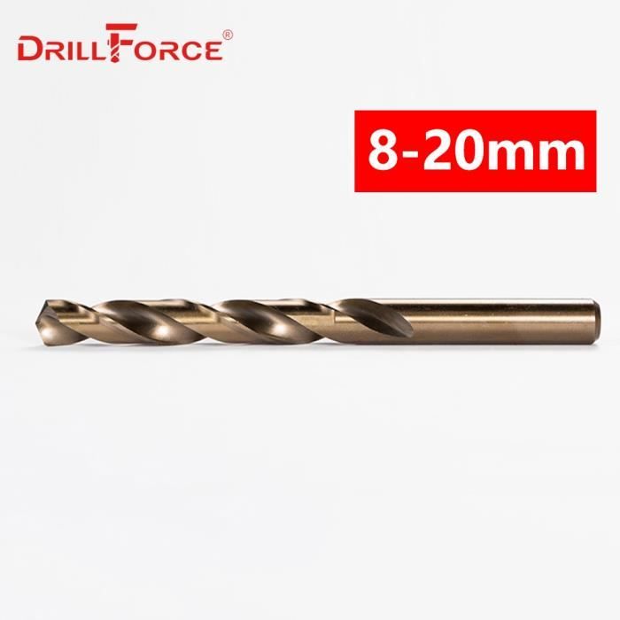Pack De 10 Forets Hélicoïdaux En Cobalt M35 HSS Pour Percer L'acier Inox, Le Cuivre, Le Bois Et Plus - 6,1mm