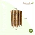 Bordure de jardin en bois de noisetier - FLORANICA - Clôture en treillis - 8-10 cm x 120 cm x 100 cm-1