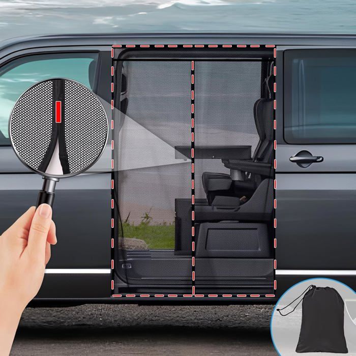 Moustiquaire Magnétique Pour Porte Coulissante – T5, Camping, Latérale, 1 Pièce
