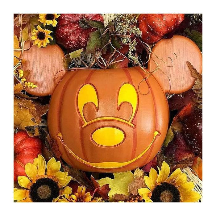 Décoration Porte Halloween - Couronne/Panneau Citrouille En Bois 25x15 Cm, Effrayant, à Suspendre