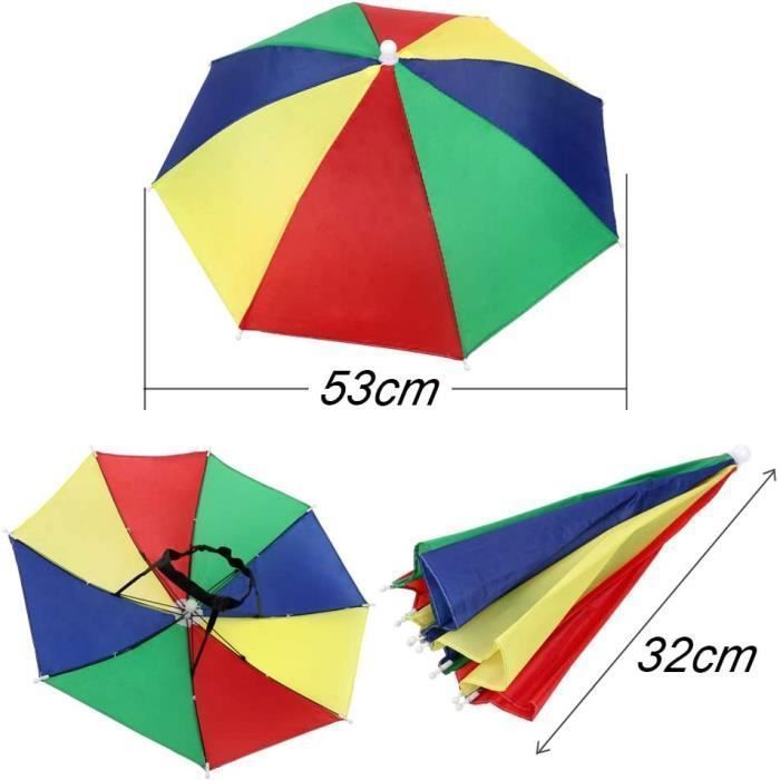 Chapeau Parapluie De Pluie Portable Vert Armée Pliable En Plein Air Pesca Pare-soleil Imperméable Camping Pêche Chapeaux Casquette Plage Tête Chapeaux