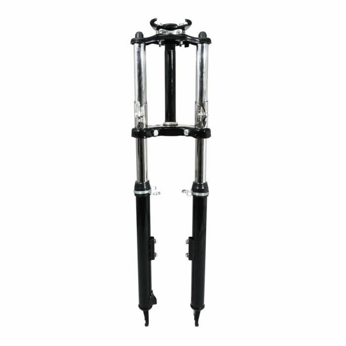 Fourche Avant RSM Pour Peugeot 103 SP – Mobylette 2020, Diamètre 26mm, Noir Mat (garantie 2 Ans)