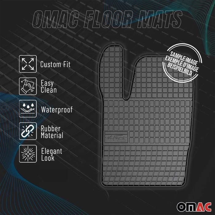 Tapis De Sol Velours Noir Pour Citroën Jumpy III (2018+) - Set 3 Pièces - Neuf
