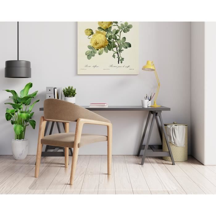 Tapis de chaise de bureau, 90 x 120 cm, gris clair, tapis de protection de  sol, chaise