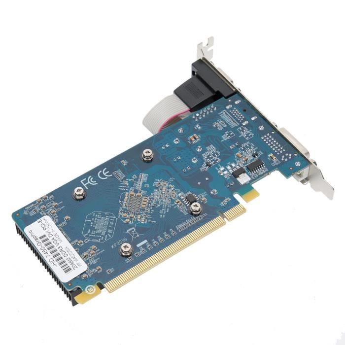 ZJCHAO carte graphique PCI Express 3.0 Carte graphique 2G 64bit DDR3 PCI Express 3.0 Accessoires