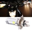 TMISHION ampoule LED de moto Lampe de phare de moto LED Light H4 COB Chip Module Ampoule High Low Beam DC12‑80V-2