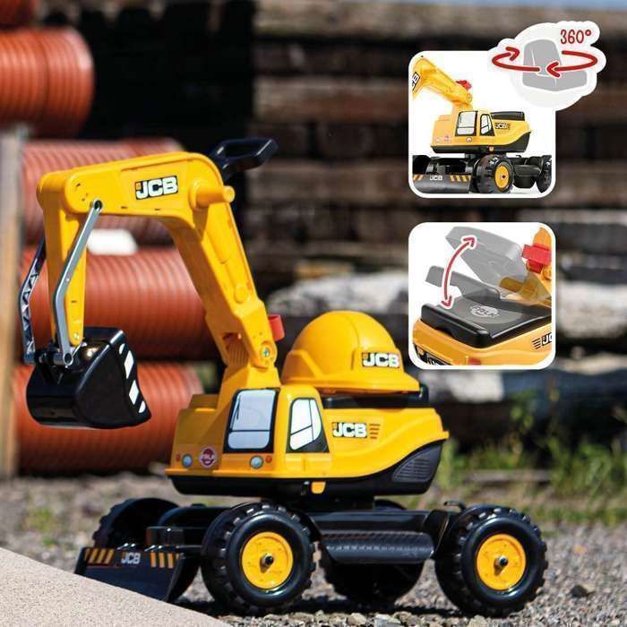 Pelleteuse - Falk - Super Builder - Des 3 Ans - 100% Fabriqué En France - Cabine Rotative A 360° - Véhicule à pédale - Achat & prix