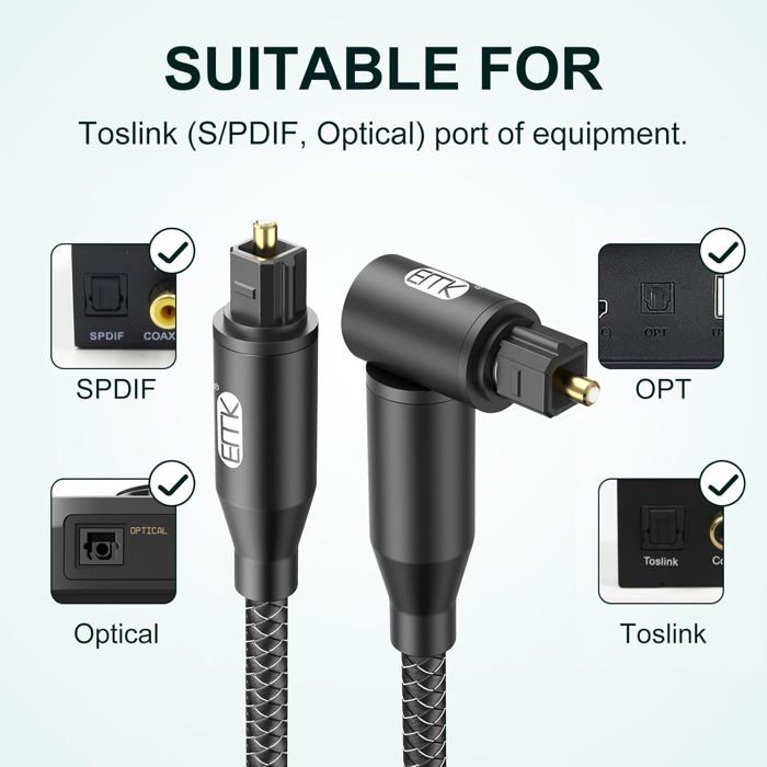 Adaptateur Audio USB-C Vers Toslink (SPDIF) Cubilux - Noir - Métallique