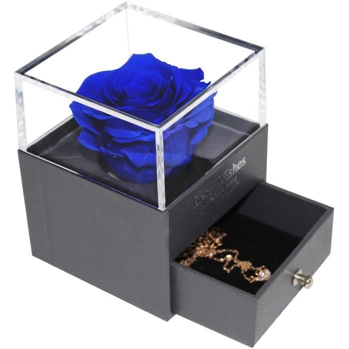 Fleur éternelle - Rose Eternelle Romantique - Bleu - Boîte-Cadeau