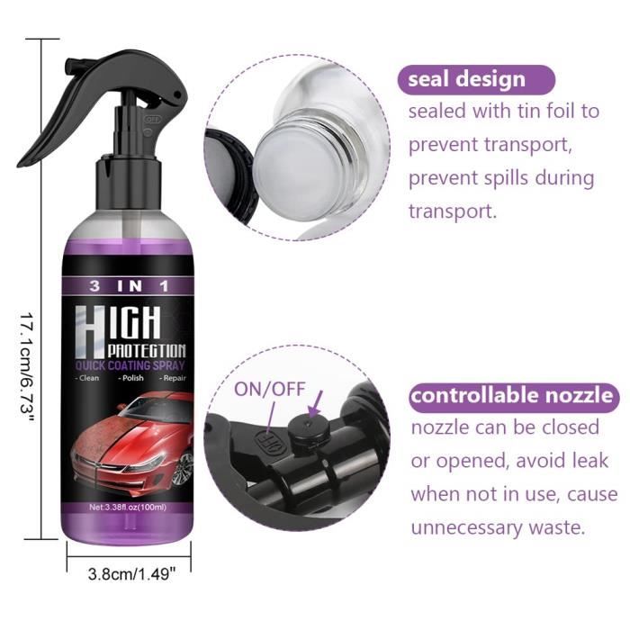 Spray Anti-Rayures de Voiture Nano, Rayures de réparation Rapide pour  Voitures 120 ML, avec Tissu Nano Magique - Cdiscount Auto