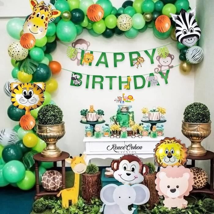 Décoration de fête,Safari chasse Animal thème bébé garçon faveur fête  d'anniversaire décor gâteau décor Jungle - Type 11topper-1pcs - Cdiscount  Maison