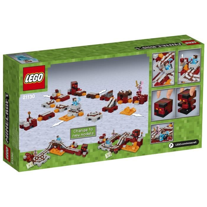 LEGO® Minecraft 21130 Les Rails du Nether - Cdiscount Jeux - Jouets
