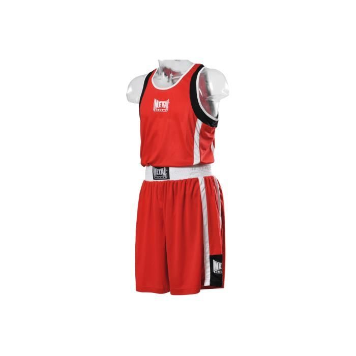 Tenue de boxe Anglaise Metal boxe Rouge Adulte Homme Sports de combat Boxe Kick boxing Respirant Cdiscount Sport