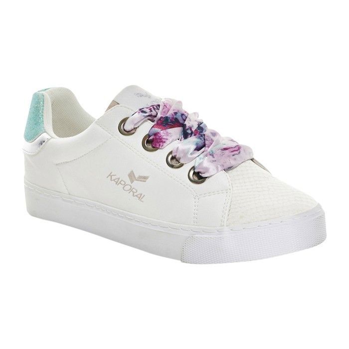 Basket à Lacets Kaporal Severine Blanc/Turquoise Blanc/turquoise