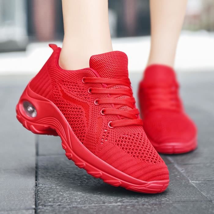 Basket femme rouge deals